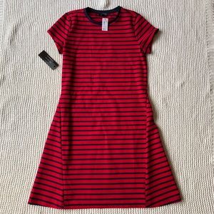 NWT The Limited red and navy stripe A-line dress